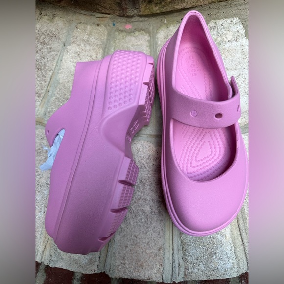 Crocs Stomp Mary Jane Platform Sandals – Pink – Men’s 2 / Women’s 4 - Picture 6 of 13